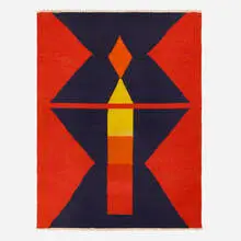 Evelyn Ackerman, Rare Launch Pad tapestry, 1970, hand-woven wool