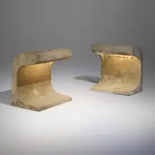 Le Corbusier, Exterior lamps from Chandigarh, pair, c. 1953-54, steel-reinforced concrete