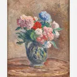 Maximilien Luce, Hortensias et Roses Dans un Vase