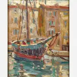 Frank Townsend Hutchins, Untitled (St. Tropez Harbor)