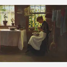 Luther Van Gorder, Untitled (Woman Peeling Apples)