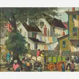 Henry Gasser, Newark Street Scene (The Green Wagon)