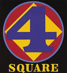 Polygon #4 Square by Robert Indiana, 1975, silkscreen, sold Oct 2001