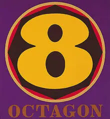 Polygon #3 Octagon by Robert Indiana, 1975, silkscreen, sold Oct 2001