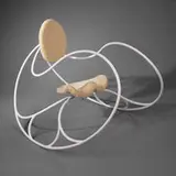 Bill Lishman, rocker, 1988, enameled steel, wool