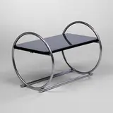 Wolfgang Hoffmann, table, 1930s, lacquered wood, chrome