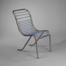 Michel Dufet, chair, chrome steel, sandow