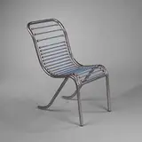 Michel Dufet, chair, chrome steel, sandow