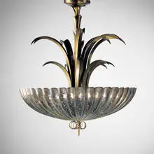 attribution Paavo Tynell, chandalier, 1940s, brass, enameled metal