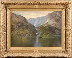 Per Petri, On a Norwegian fjord, oil on canvas