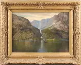 Per Petri, On a Norwegian fjord, oil on canvas