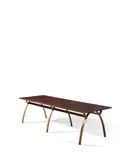 La Crémaillère Dining Table by André Renou and Jean-Pierre Genisset, wrought-iron with gilt finish, mahogany, sold Nov 2019