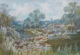 John Gregory King, The Dumfriesshire Otter Hounds on The Water of Milk