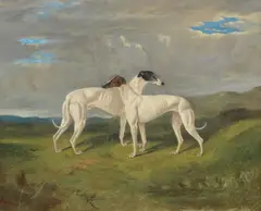 British School, Greyhounds in Landscape