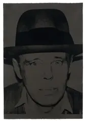 Joseph Beuys by Andy Warhol, 1980, diamond dust and silkscreen ink on paper, sold Nov 2013