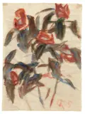 Kamelie by Christian Rohlfs, 1925, Aquarell auf Japanbütten, sold May 2014