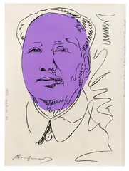 Mao by Andy Warhol, 1974, Farbserigraphie auf Tapete, sold Nov 2013