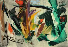 N 86/59 by Theodor Werner, 1959, Öl und Tempera auf Karton, sold Jun 2012