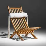 Safari chair, model JH603 by Hans J. Wegner, 1962, oak, rope, linen, sold Mar 2026