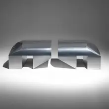 Rick Owens, Single Prong Aluminum, pair, 2018, chrome-plated aluminum over wood