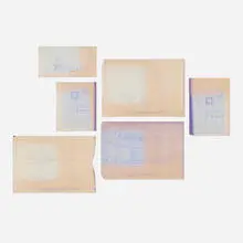 Frank Gehry, Collection of six blueprints for the Schnabel residence, Los Angeles, c. 1989, ink and graphite on paper