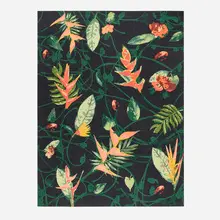 Elena Manferdini, Heliconia pile carpet, hand-tufted wool and silk
