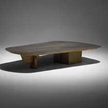 Vincenzo De Cotiis, Coffee table, 2020, silver-plated brass, recycled fiberglass