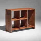 File rack from the Administrative Buildings, Chandigarh by Pierre Jeanneret, c. 1957, teak, sold Mar 2026