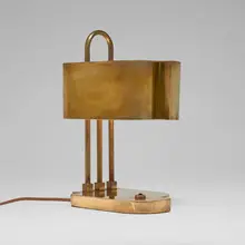 Marcel Breuer, Table lamp, c. 1925, brass