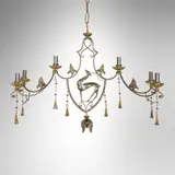 Carlo Rizzarda, Chandelier, c. 1920, wrought iron