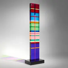 Vasa Mihich, Large Column (#3096), 2005, laminated acrylic
