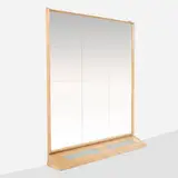 Paul Laszlo, Custom full-length dressing mirror and light for the Lupita Tovar and Paul Kohner Residence, Los Angeles, c. 1937, birch, mirrored glass, frosted glass