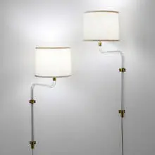Dorothy Thorpe, Adjustable wall lamps, pair, c. 1965, acrylic, chrome-plated brass