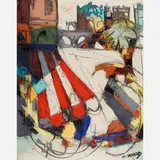 Claude Venard, Untitled (Abstract City Scene)