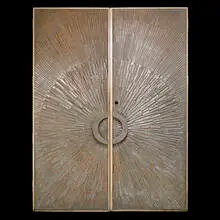 Billy Joe McCarroll and David Gillespe, Pair of Heroic Sunburst Doors, Forms and Surfaces, Inc