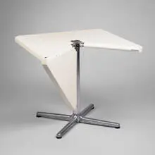 folding table by Ufficio Tecnico & Anonima, 1978, polyurethane, aluminum, sold Oct 2001