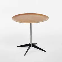 George Nelson, occasional table, 1950s, walnut, steel
