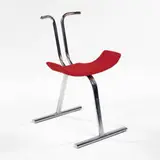 Stendig, chair, 1970s, chrome-plated steel, upholstery