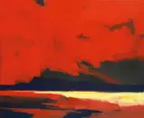 Bernd Zimmer, Tal. Wüste, 1997, Acryl auf Leinwand