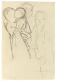 Mutter mit Kindern by Käthe Kollwitz, Um 1919, Kohle auf Bütten, sold Nov 2012