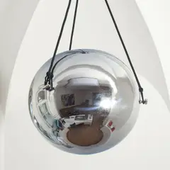 Josef Zotti, Kugelleuchte aus dem Wiener Kaffeehaus Museum, 1929, Messing, vernickelt. Ø 65 cm (25 ⅝ in.)