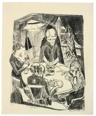 Der Hunger by Max Beckmann, 1919, Lithographie auf imitiertem Japan, sold Nov 2010