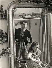 Édouard Boubat, Selbstportrait mit Lella, Paris, 1952, Vintage oder früher Silbergelatineabzug