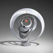 Jerome Kirk, Untitled (kinetic sculpture), 1967, brushed and painted aluminum