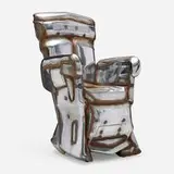 Jason Seley, Bumper chair, 1975, chrome-plated steel car bumpers