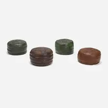 De Sede, DS 80 ottomans, set of four, c. 1965, leather