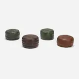 De Sede, DS 80 ottomans, set of four, c. 1965, leather