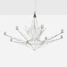 Tom Dixon, Light Weight chandelier, 1995, matte and powder-coated steel, frosted glass