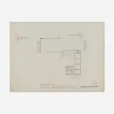 Richard Neutra, Architectural rending for the Fine Arts Building, University of Nevada