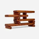 Paul Maull, Sculptural shelving unit, c. 1975, pine